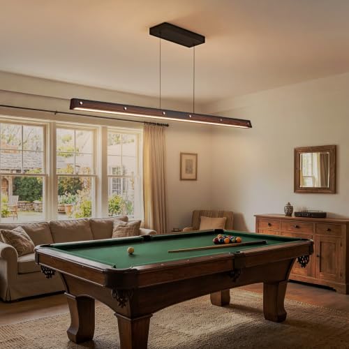 47" LED Linear Pendant Light Fixture (Black / 47inch)