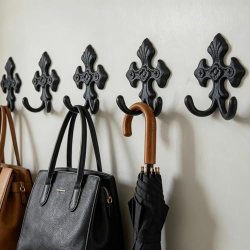 Wrought Iron Wall Hooks 3 Pack