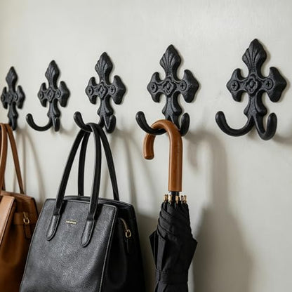 Wrought Iron Wall Hooks 3 Pack