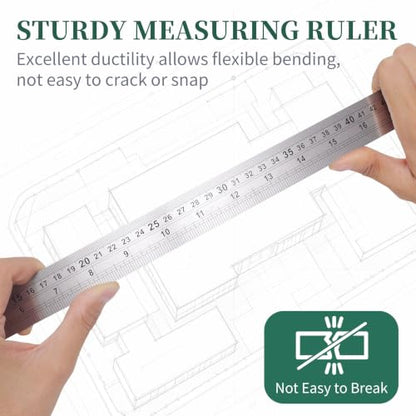 Metal Ruler 10 Pack with Inch