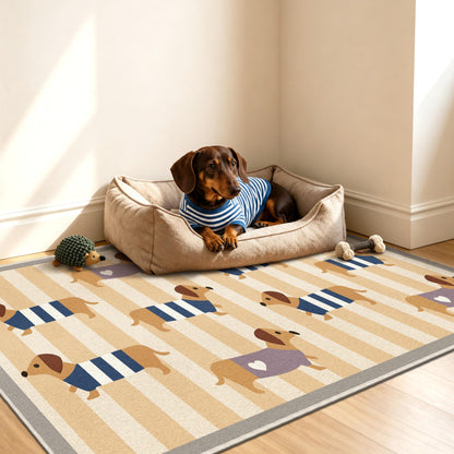 Waterproof 3x5 Runner Rug Non Slip Floor Runners for Dogs (Sau Beige / 3' x 5' (Runner))