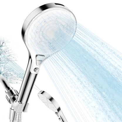 5.9 Inch Large Face High Pressure Shower Head with 4 Spray Modes