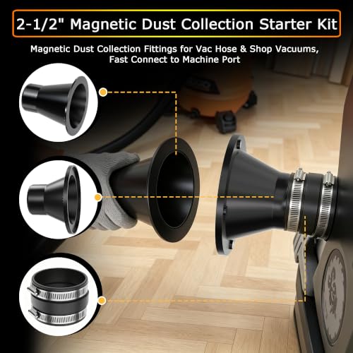2‑1 2 Inch Magnetic Dust Collection Connector