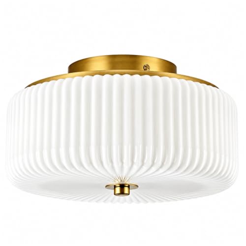 Milk Glass Ceiling Light