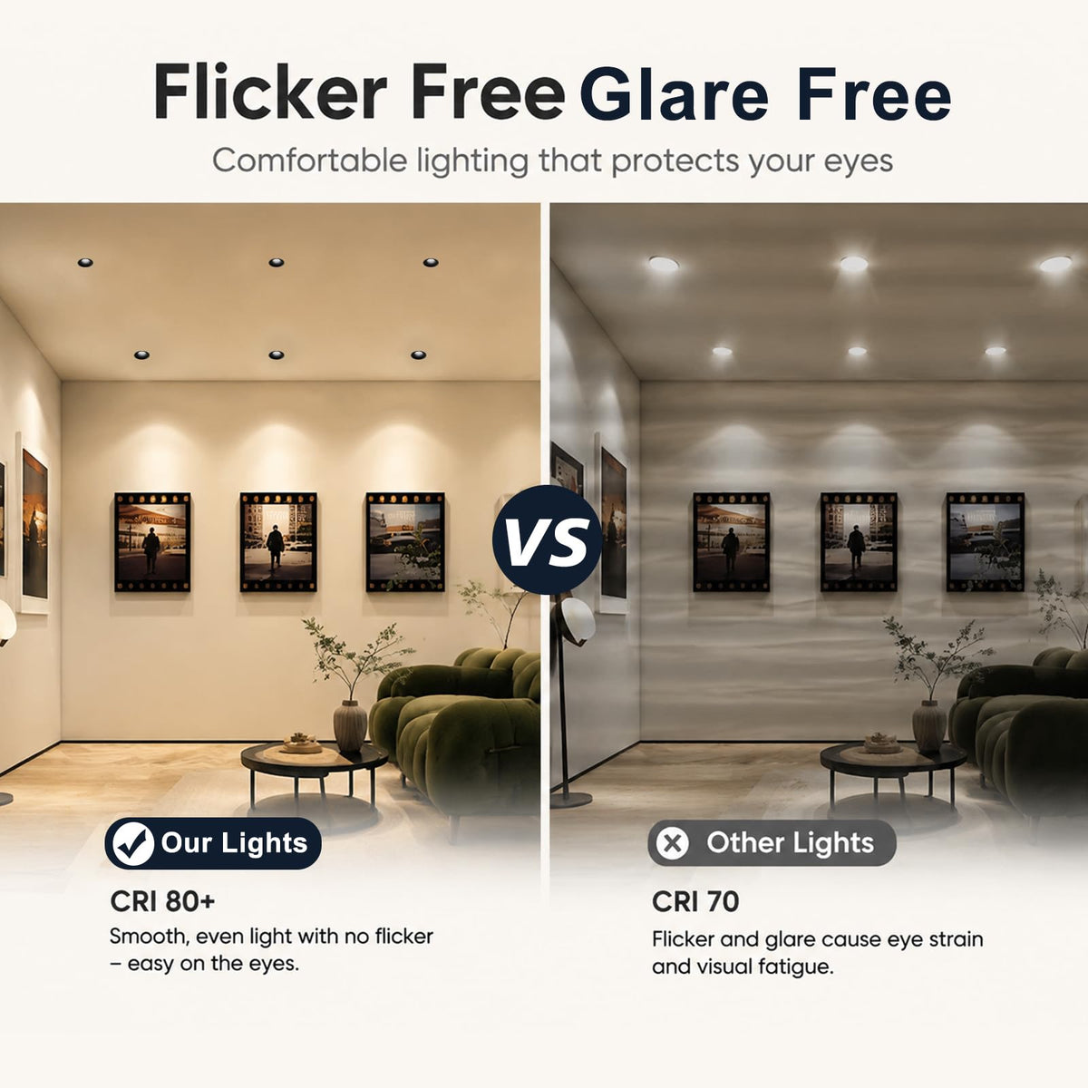 3 Inch Anti Glare Recessed Lighting IP65 Shower Light 5CCT Waterproof LED Downlight with Junction Box (Black-1P / 3 Inch)