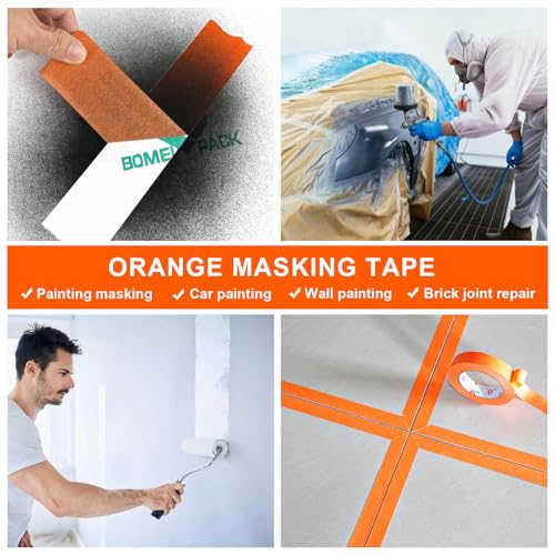 1.5 Inch Wide Masking Tape (Orange)
