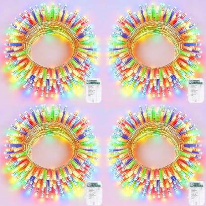 Clear Wire LED String Lights Indoor Christmas Lights Battery Powered