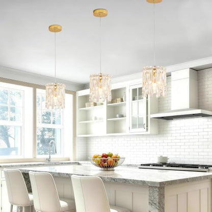 Modern Gold Crystal Chandelier Dimmable