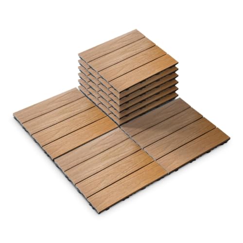 12" x 12" Interlocking WPC Decking Tiles
