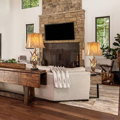 26" Rustic Antler Table Lamp