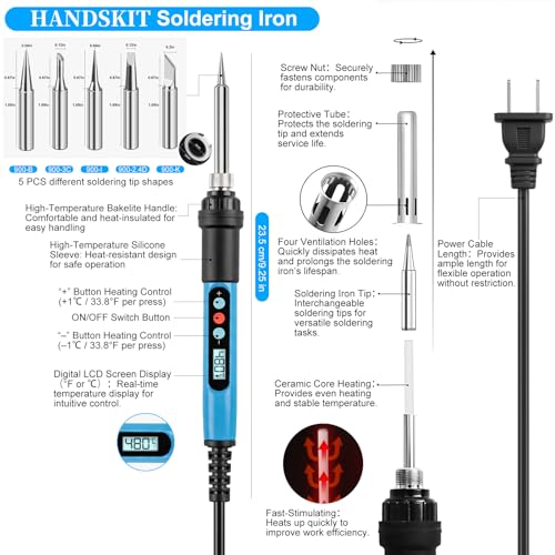 90W Digital Soldering Iron Kit