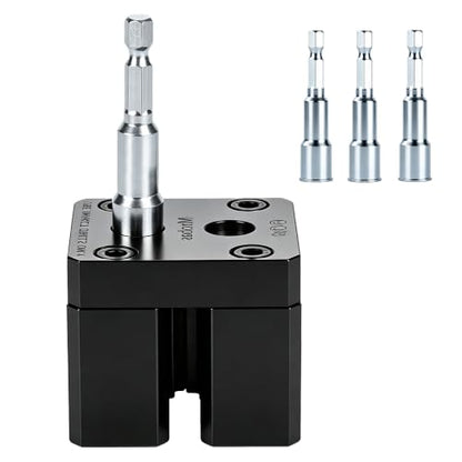 C5A2 Impact Power Assisted Crimper HVAC Duct Crimping Tools Automatic Turbo Crimper Sheet Metal Round Downspout Gutter Crimp Swagging Accessory Suits for 1