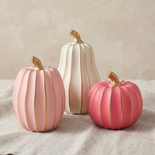 White and Gold Decorative Pumpkins