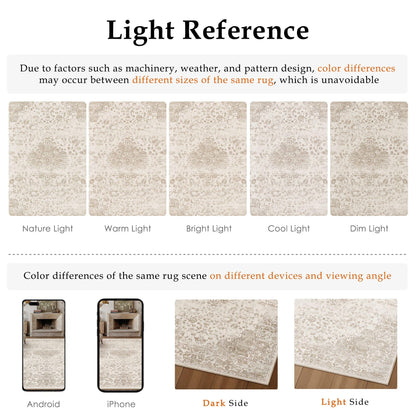 Light Brown 2x8 Runner Rugs Washable for Hallway (Y| Light Brown / 2' x 8' (Runner))