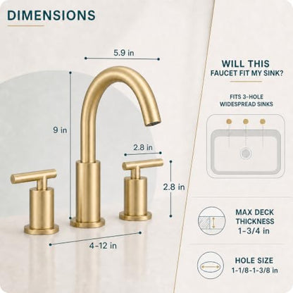 2 Handle Bathroom Faucet 3 Hole