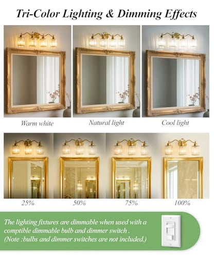 Crystal Bathroom Vanity Light Fixtures