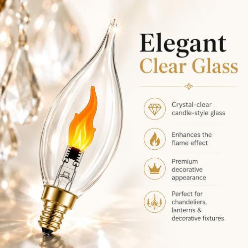 Vicstone Flame Light Bulbs E12 Candelabra
