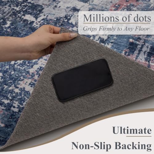 2x6 Runner Rug (Pink & Blue / 2' x 6' (Rectangular))