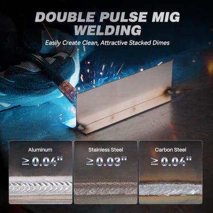 MIG205DP Pro Dual Pulse MIG Welder 205A 8