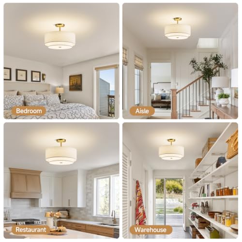 16" Semi Flush Mount Ceiling Light