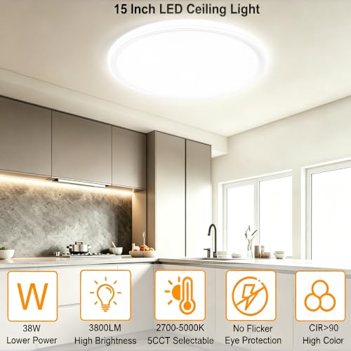 15 Inch Led Flush Mount Ceiling Light