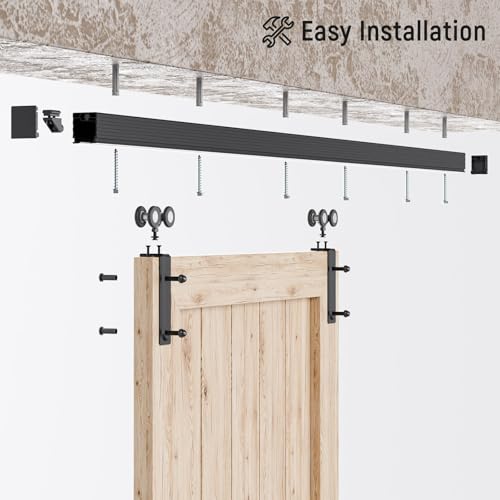 Ceiling Mount Box Rail Barn Door Hardware Heavy Duty Sliding Barn Door Track