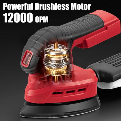 Brushless Detail Sander Compatible with Milwaukee 18V Battery