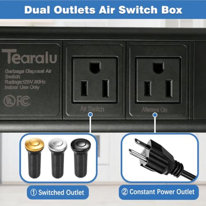 Garbage Disposal Air Switch Kit Dual Outlet