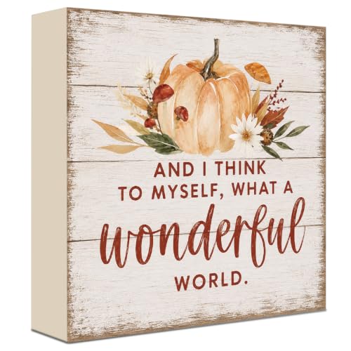 Fall Decorations for Home Wood Sign Fall Decor Shelf Decor