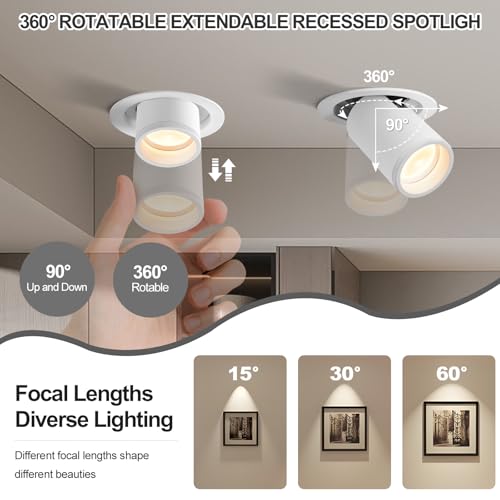 3CCT Gimbal Recessed Lights with J