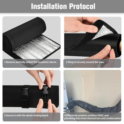 5 Layers HVAC Copper AC Line Pipe Insulation Cover
