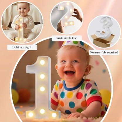 8.86 Inch Marquee Light Up Numbers 7 for Party Decorations (Number 7 / 8.86 in)