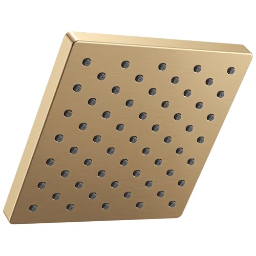 Modern Single Spray Brushed Gold Shower Head
