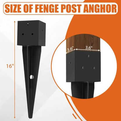 4x4 Fence Post Anchor Ground Spike