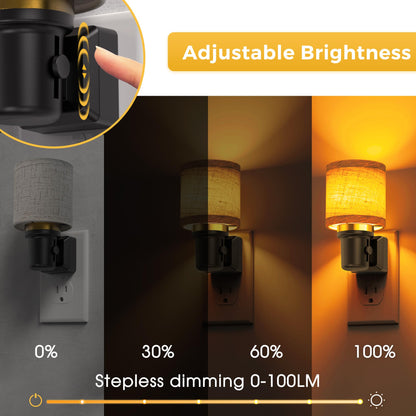 Night Lights Plug into Wall (Cylinder-Amber / 1 Pack)