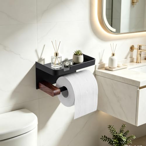 Toilet Paper Holder with Shelf