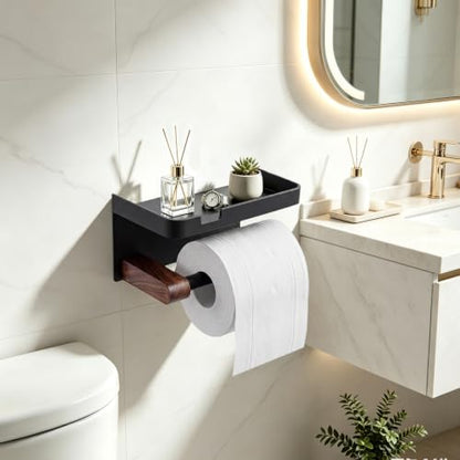 Toilet Paper Holder with Shelf