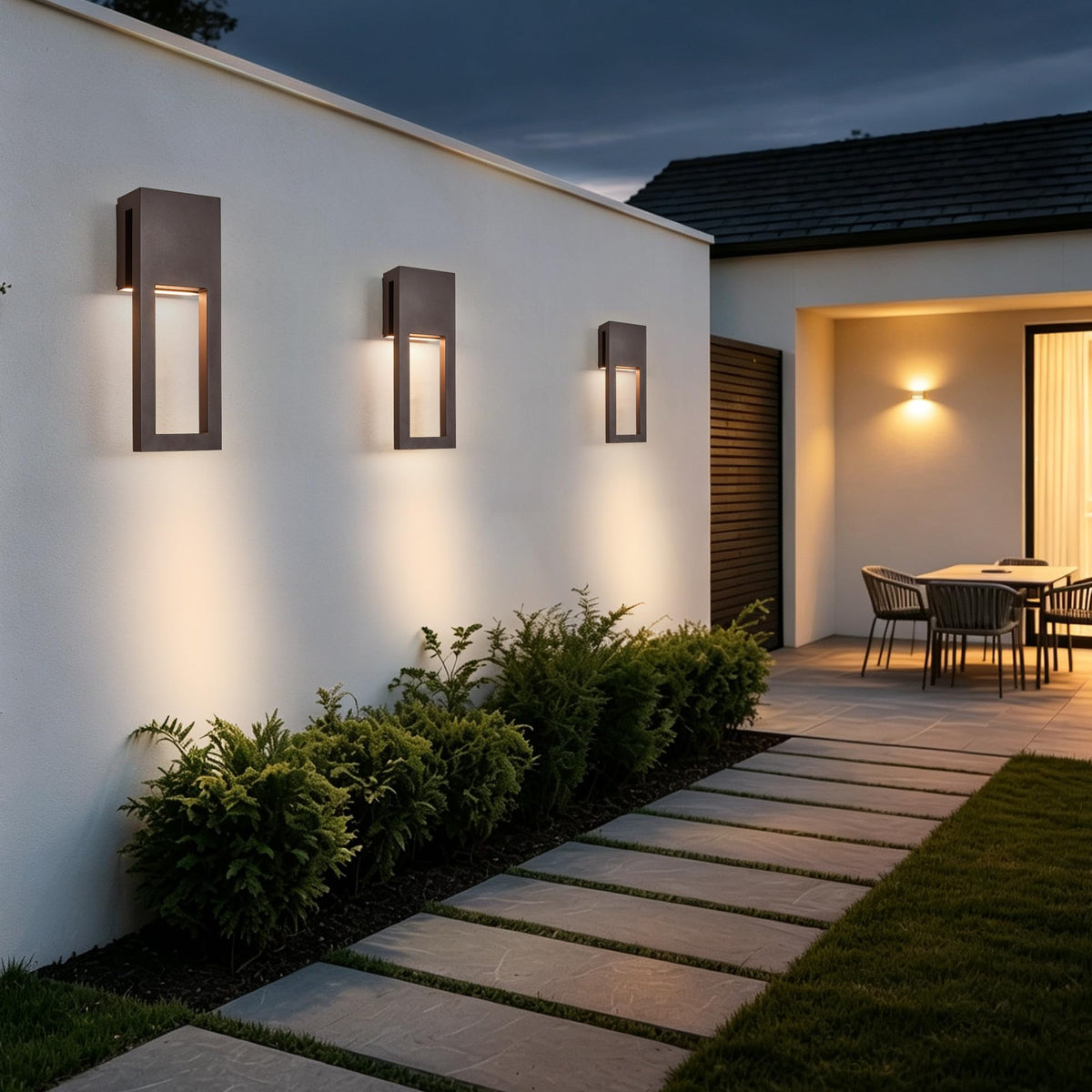 2 Pack Dimmable Indoor Outdoor Wall Sconces 15 Inch Waterproof (2Pack Textured Bronze(without Photocell))