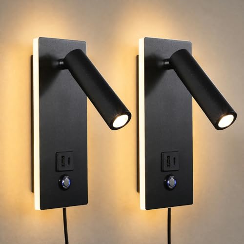 Wall Mounted Reading Light with USB