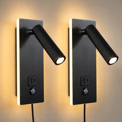 Wall Mounted Reading Light with USB