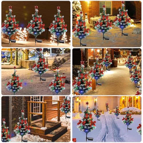 Solar Christmas Tree & Flower Lights