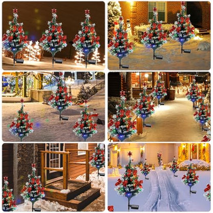 Solar Christmas Tree & Flower Lights