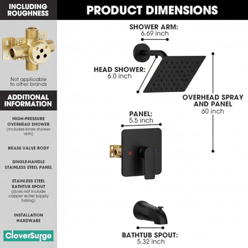 Shower Faucet Set Matte Black