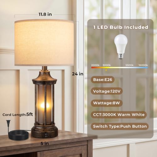 Farmhouse Table Lamps for Living Room