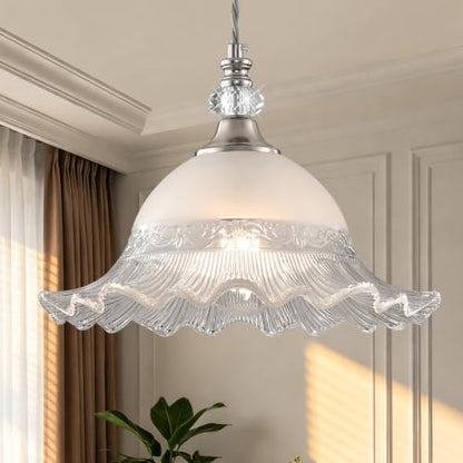 1 Pack Vintage Crystal Pendant Light Fixtures