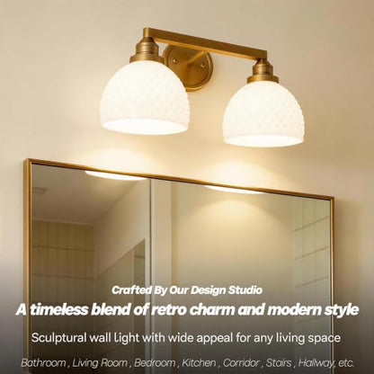 Vintage Gold Wall Sconce Adjustable Bathroom Vanity Wall Lights