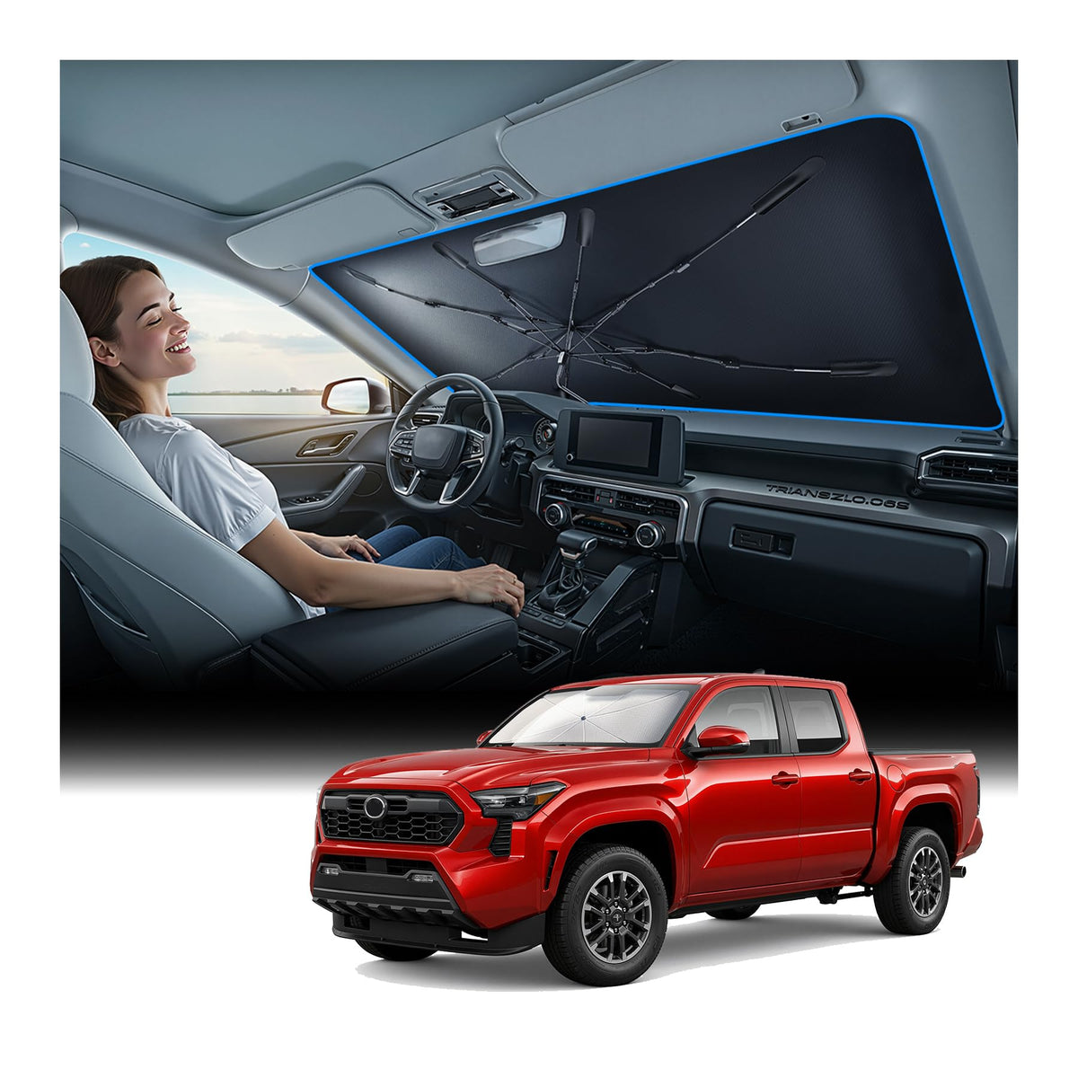 Windshield Sun Shade Umbrella for Toyota Tacoma
