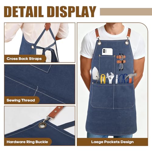 Aprons For Women Men With Large Pockets