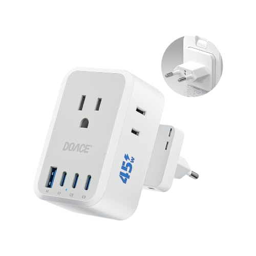 1 Pack 45W European Plug Adapter