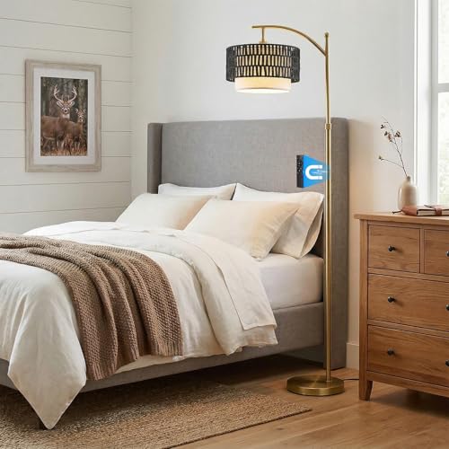 Arc Floor Lamp for Living Room with Remote